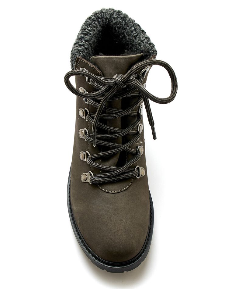 Boots fourrées en cuir imperméable Largeur Confort (gris) Boots fourrées en cuir imperméable Largeur Confort (gris)