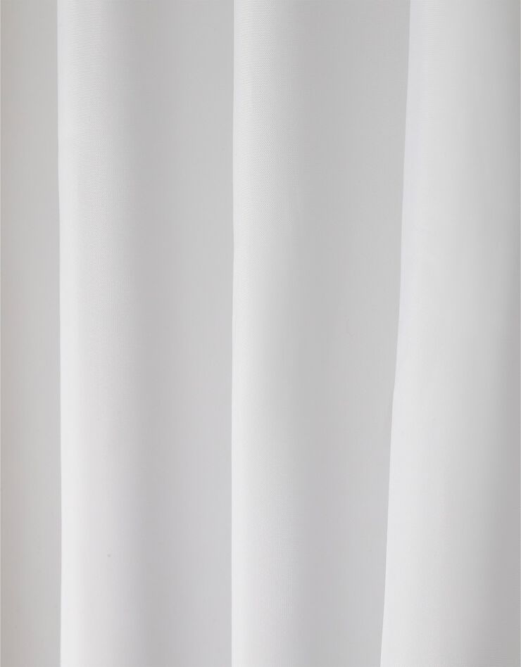 Panneau voile uni finition galon fronceur (blanc)