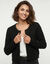 Gilet paletot Sp&eacute;cial Petites, maille poilue (noir)