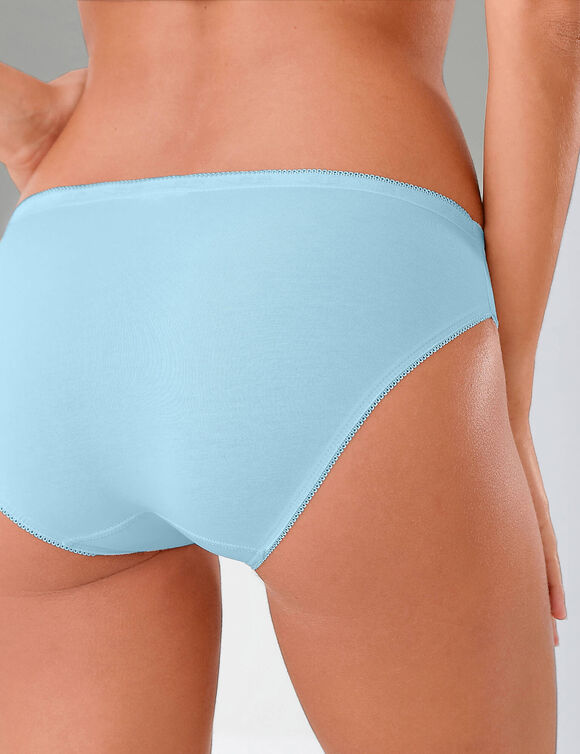 Culotte midi dentelle - lot de 3 (ciel + corail + lavande)