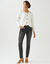 Jean slim, taille haute, petite stature (black used)