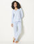 Pyjama manches longues imprimé fleuri (bleu)