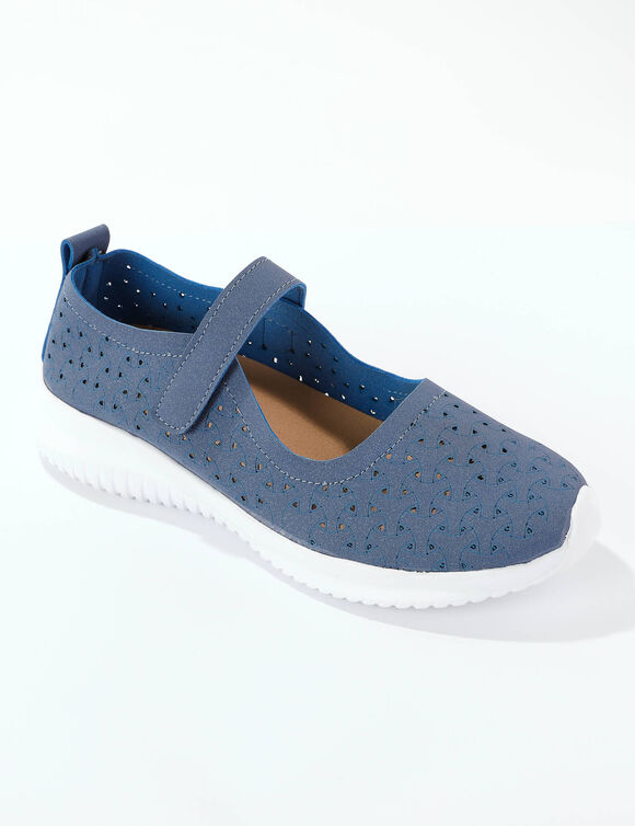 Babies souples ajourées (bleu jean)