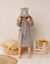 Peignoir de bain enfant personnalisable ourson &agrave; capuche  (taupe)