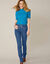 Jean droit taille haute - petite stature (stone)