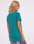 T-shirt uni col rond, coton biologique(**) (bleu canard)