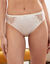 Culotte forme midi Oliena microfibre et tulle brodé  - lot de 2 (ivoire)