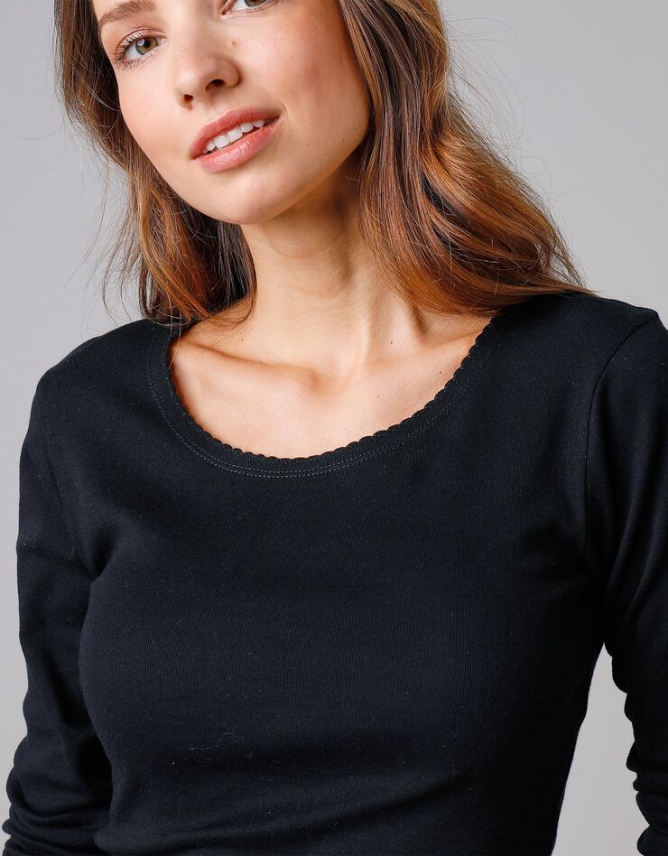 Tee-shirt manches longues - lot de 2 (noir)
