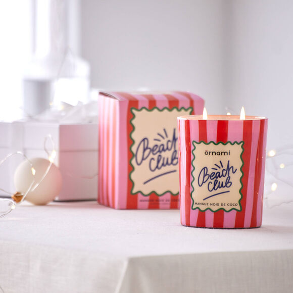 Bougie parfumée "Beach Club" (fuchsia)