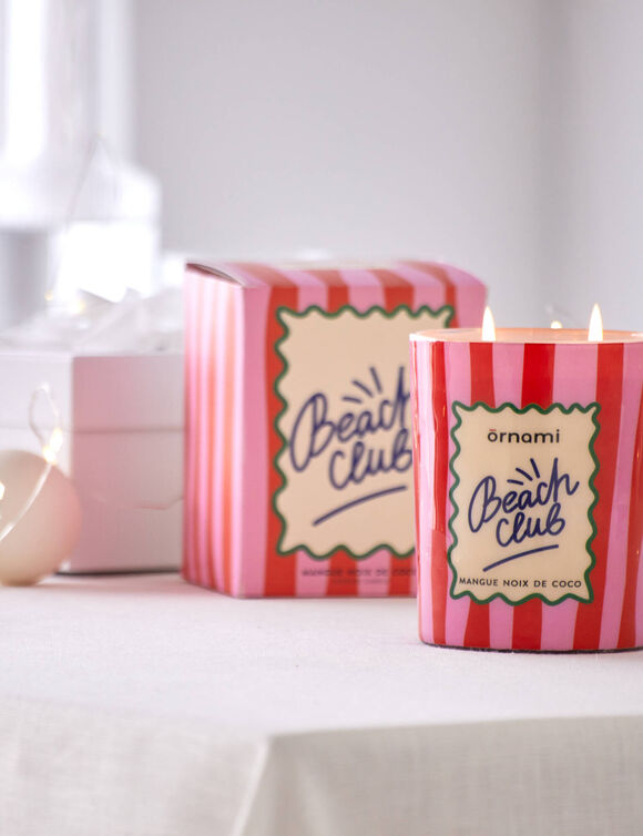 Bougie parfumée "Beach Club" (fuchsia)