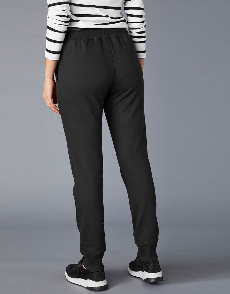 Pantalon jogging en molleton gratté (noir) Pantalon jogging en molleton gratté (noir)