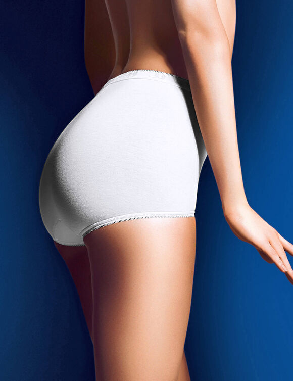 Culotte maxi Basic - lot de 3 (blanc)