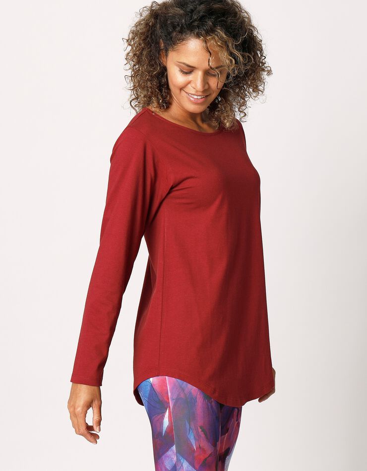 Tee-shirt manches longues (rouge foncé) Tee-shirt manches longues (rouge foncé)