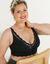 Soutien-gorge post-opératoire forme foulard en dentelle stretch - sans armatures (noir)