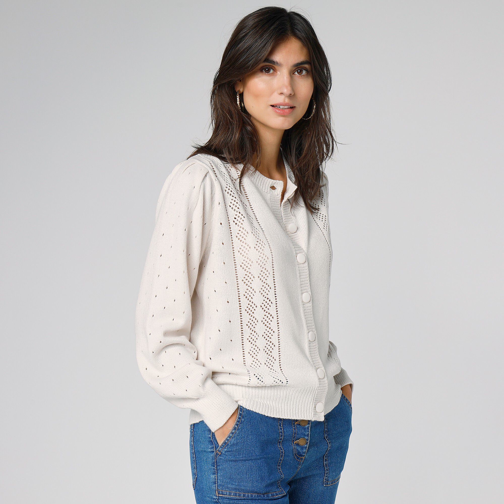 Cardigan Boléro Rouge Blancheporte - Taille 50, Maille Douce, Acrylique/polyamide - Neuf Sans étiquettes