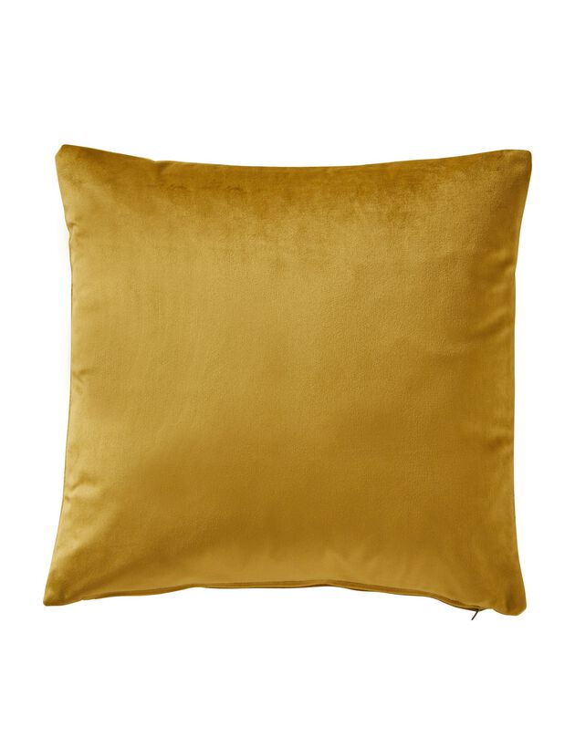 Housse coussin en velours uni - lot de 2 (bronze)