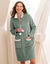Robe de chambre maille polaire (kaki / &eacute;cru)