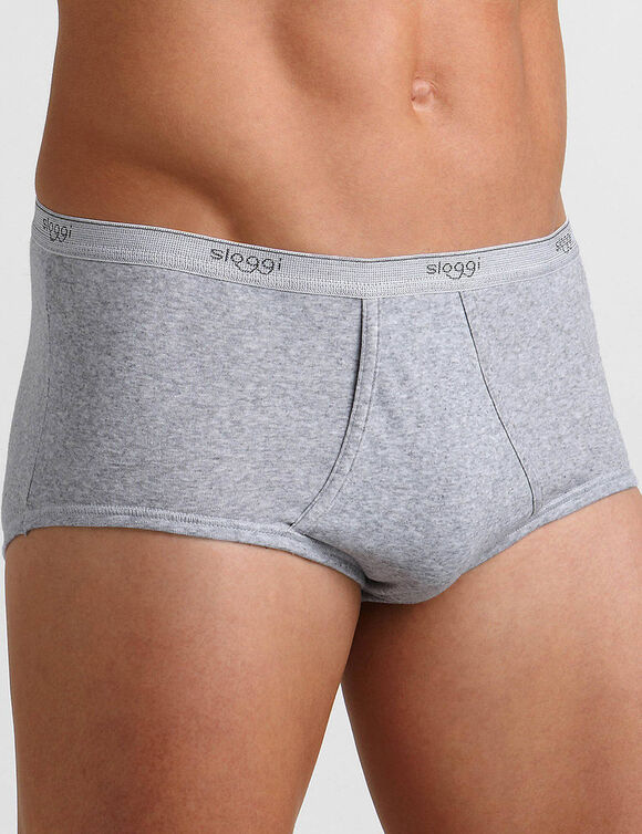 Slip ouvert forme maxi (gris chiné)