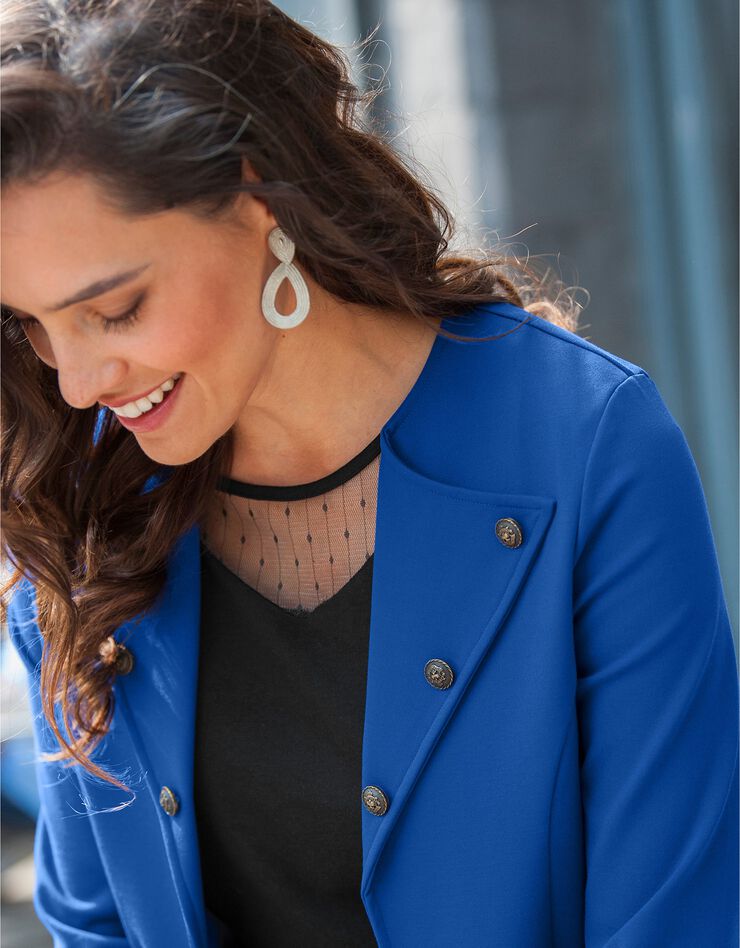 Veste courte maille (bleu roy) Veste courte maille (bleu roy)