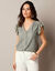 Chemisier col V dentelle (vert amande)