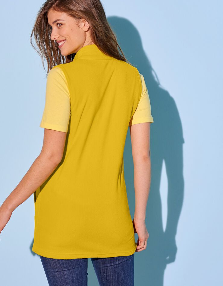 Veste polaire zippée sans manches (jaune) Veste polaire zippée sans manches (jaune)