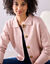 Gilet veste boutonné, polyester recyclé** (rose grisé)
