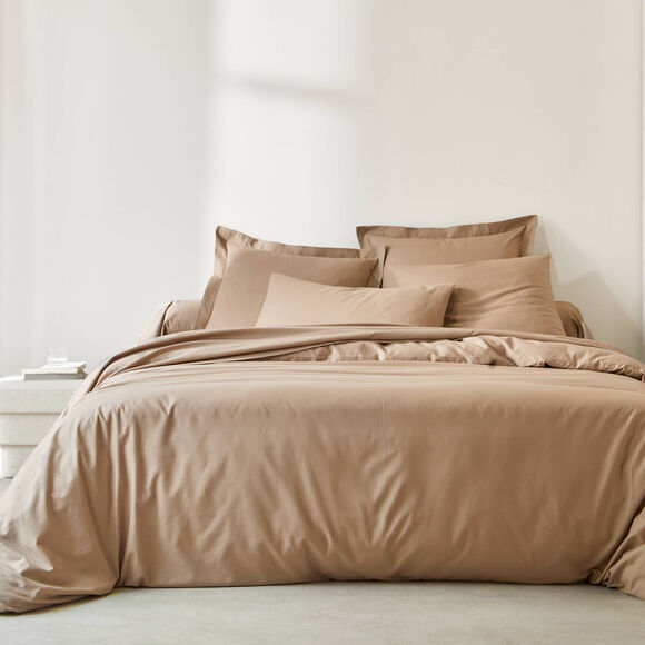 Linge de lit uni coton  (grège)