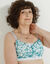Soutien-gorge post-opératoire en coton stretch imprimé - sans armatures (émeraude)
