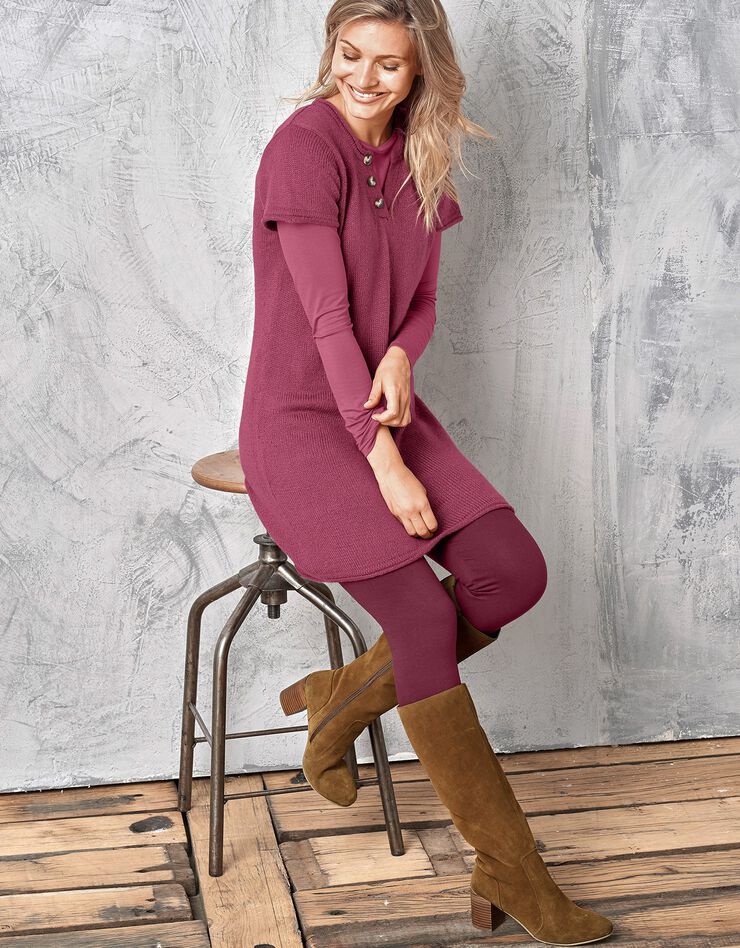 Legging taille élastiquée (prune foncé) Legging taille élastiquée (prune foncé)