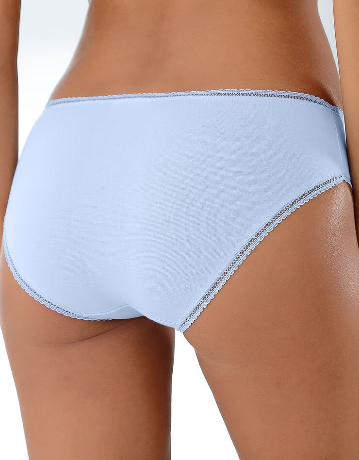 Culotte forme midi imprimée motifs «fleurettes» en coton - lot de 4 assorties (bleu / jeans) Culotte forme midi imprimée motifs «fleurettes» en coton - lot de 4 assorties (bleu / jeans)