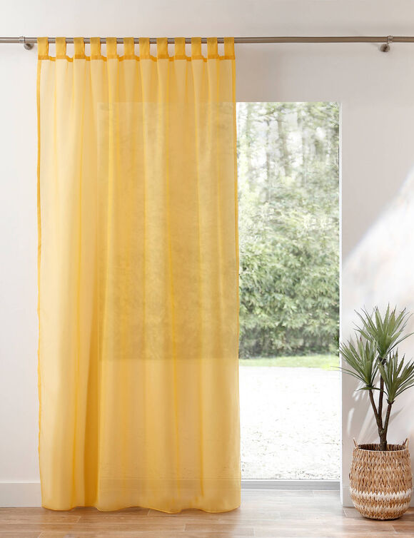 Panneau voile uni finition pattes (jaune)