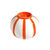 Bougeoir rond rayures orange (blanc/orange)