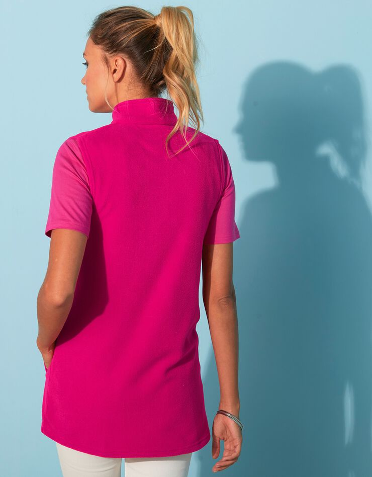 Veste polaire zippée sans manches (framboise) Veste polaire zippée sans manches (framboise)