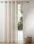 Panneau voilage tissage fantaisie - finition oeillets (ivoire)