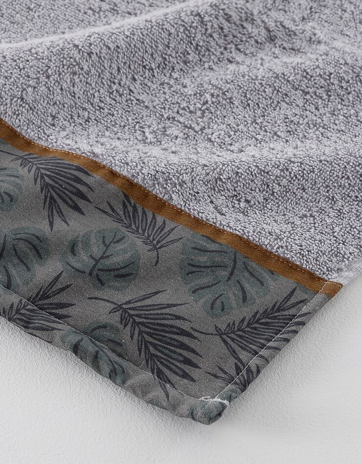 Éponge coton liteau motif jungle - 420 g/m² (gris)