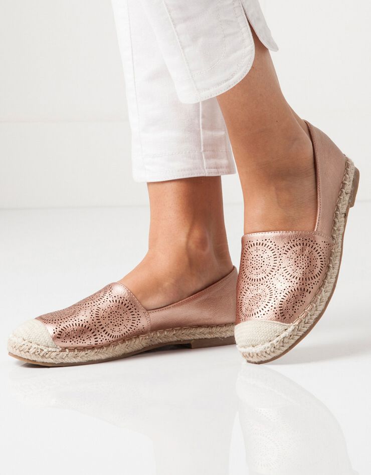 Espadrilles perforées irisées (bronze)