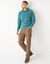 Pull col camionneur côte anglaise 30% laine (céladon mouliné)