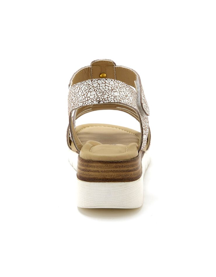 Sandales scratchées grande largeur (beige) Sandales scratchées grande largeur (beige)