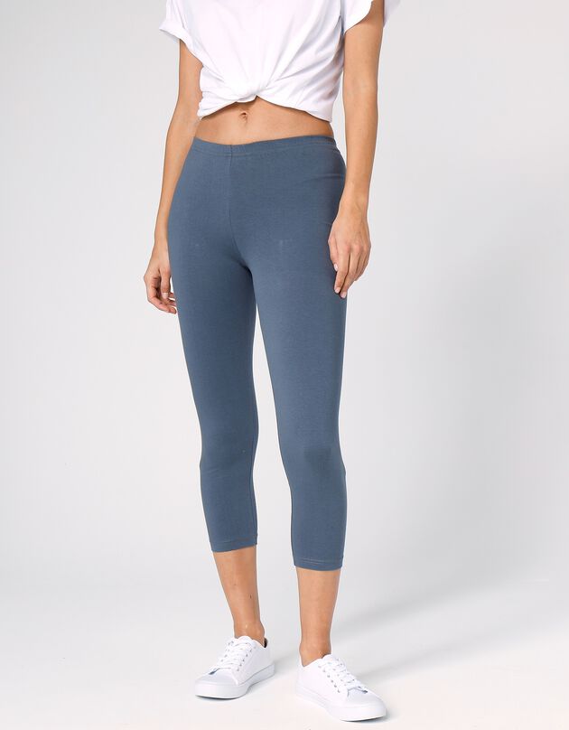 Corsaire extensible taille élastiquée - lot de 3 (noir + marine + gris foncé)