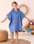 Poncho de bain enfant Stitch personnalisé éponge coton - 280g/m² (bleu)