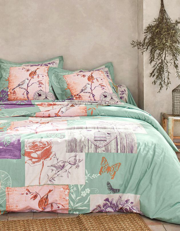 Linge de lit Agathe coton (vert)