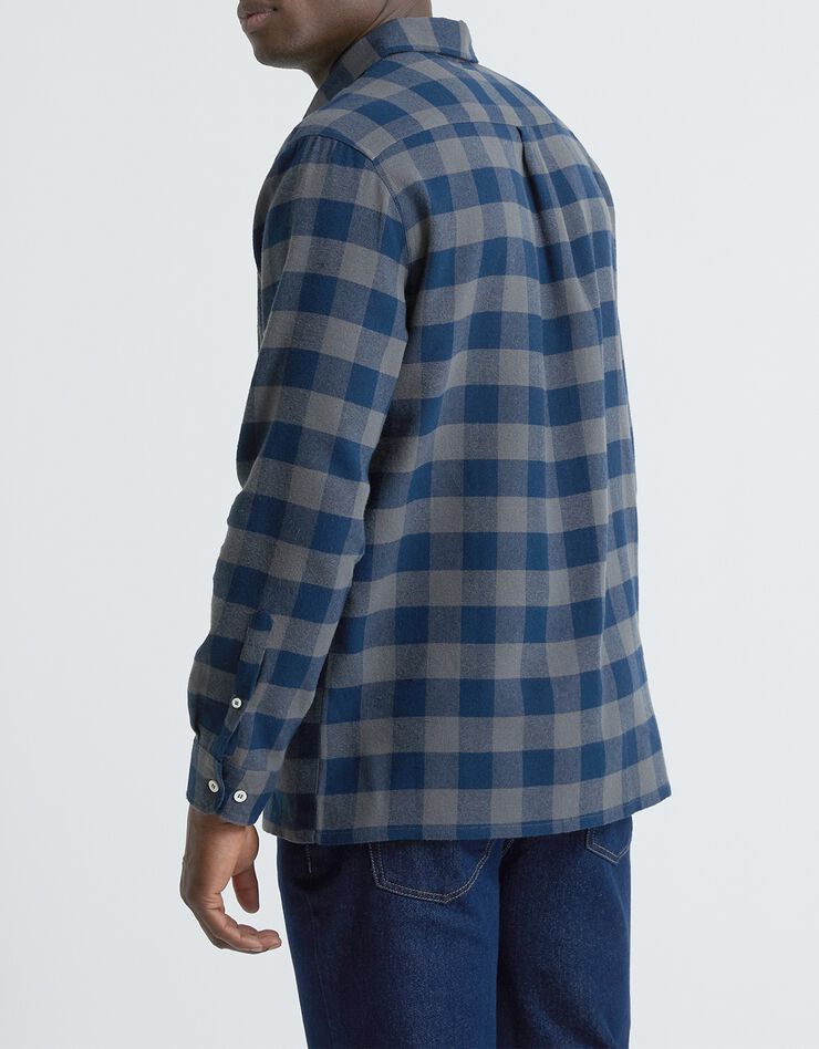 Chemise carreaux écossais flanelle (marine / gris) Chemise carreaux écossais flanelle (marine / gris)