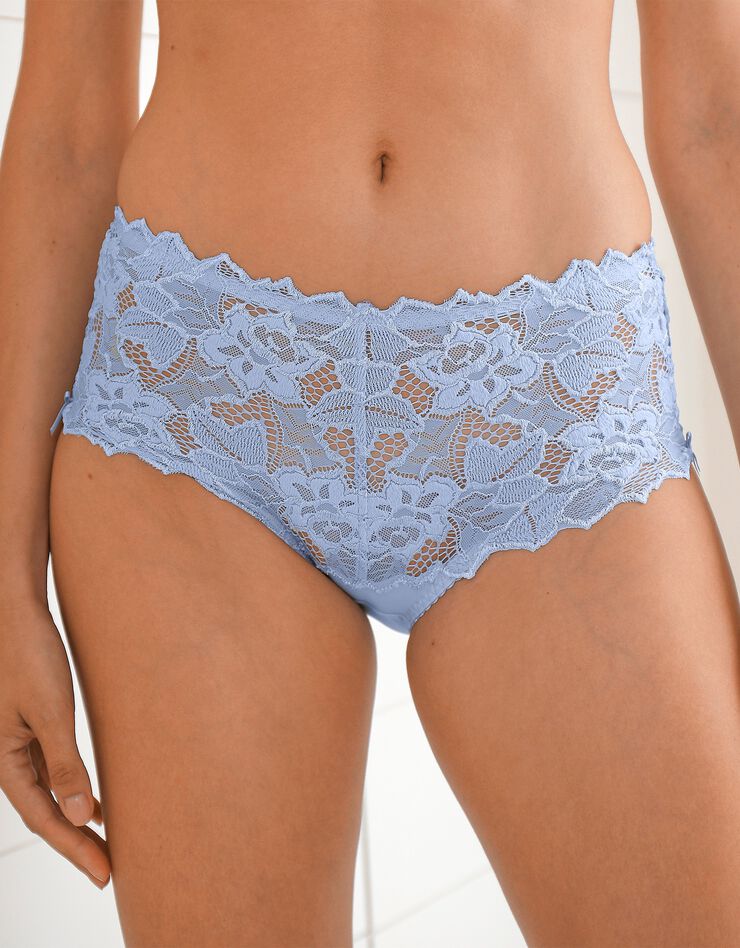 Culotte haute dentelle unie Arum (bleu glacier) Culotte haute dentelle unie Arum (bleu glacier)