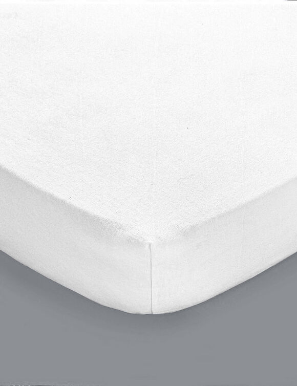 Prot&egrave;ge-matelas enfant en molleton imperm&eacute;able 200 gr/m2 (blanc)