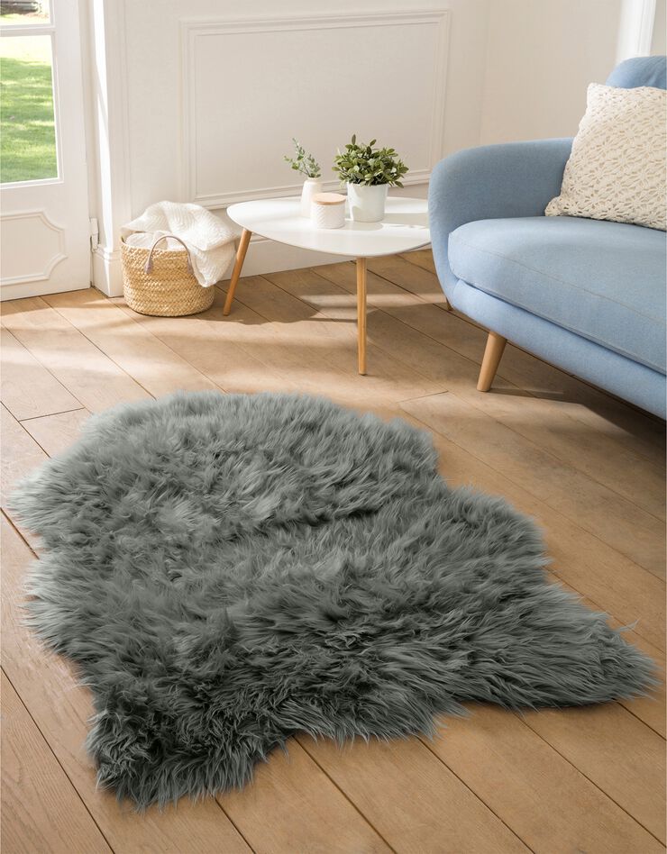 Tapis poils forme peau de bête (gris) Tapis poils forme peau de bête (gris)