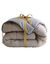 Couette microfibre micro imprimé graphique 400 g/m² (gris / jaune)
