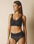 Soutien-gorge moulé invisible microfibre et dentelle - sans armatures (noir)