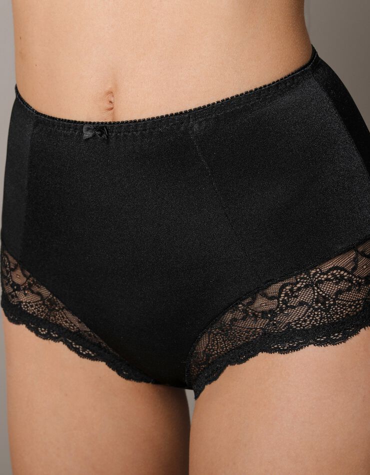 Gainette maille satinée et dentelle Salford - lot de 2 (blanc + noir) Gainette maille satinée et dentelle Salford - lot de 2 (blanc + noir)