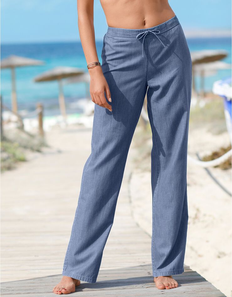 Pantalon droit denim léger (bleached) Pantalon droit denim léger (bleached)