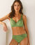 Culotte brodée forme midi coton uni Olbia - lot de 2 (vert)